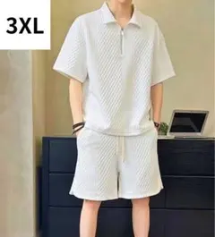 セットアップ　上下セット　ルームウェア　部屋着　夏服 Tシャツ ハーフジップ