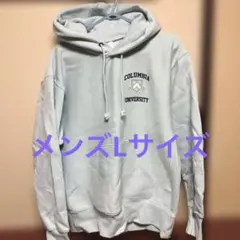 GUメンズフード付きパーカー L ライトブルー