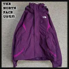 【ノースフェイス】US規格マウンテンパーカー 紫パープル　刺繍ハイベントG2