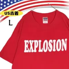 47136【USAヴィンテージ】ギルダン プリントTシャツ 赤 L 背番号25