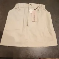 Bebe ベージュ刺繍スカート120cm