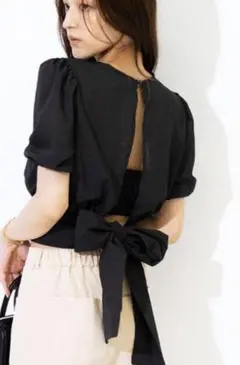 ANAP アナップ　バックリボン　カシュクール　ブラウス