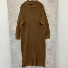 URBAN RESEARCH DOORS　ブラウン ニット ロングワンピース