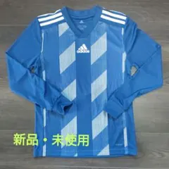 adidas ネイビー 長袖 Vネック シャツ