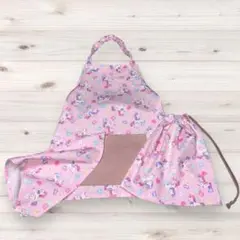 ハンドメイドエプロン３点セット　　　　　100㎝〜ラスト②セット