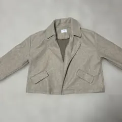 ZARA ベージュ ウール混紡 ショートピーコート