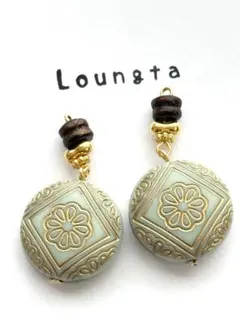 5点で450円引き ハンドメイドピアス 樹脂ピアス アンティークピアス