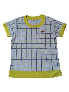 ellesse　エレッセ テニス チェック柄 半袖 Tシャツ Lサイズ