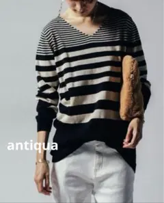 アンティカ antiqua ボーダーニット M