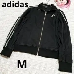 ★ adidas ジャージ ジャケット ブラック ジップアップ M アディダス