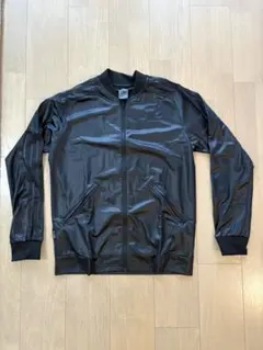【レア】adidas アディダス コーティング ジャージ セットアップ 黒　Lのサムネイル