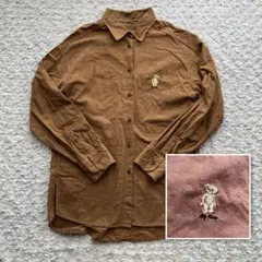 【希少】Lily brown リリーベア 刺繍 シャツ ブラウン