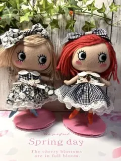 イルメールハッピードールサイズ双子コーデギャザーたっぷりワンピースセット　32