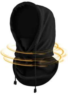 高機能フリースネックウォーマー 黒 360度保温防風