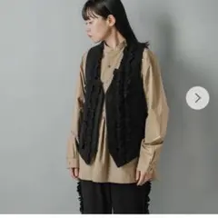 RHODOLIRION ウール カシミヤ フリル ベスト Frill Vest