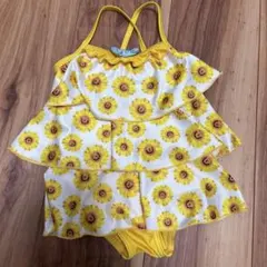 ひまわり柄 ベビー水着 90cm