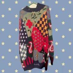 古着屋で購入 カラフルニット 柄ニット ポップ itimiのサムネイル