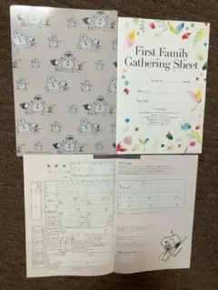 スヌーピー婚姻届&両家顔見合わせ会の紹介シート&クリアファイル【新品未使用】♪