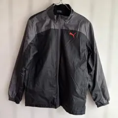 Puma ウインドブレーカー　キッズ　ジップアップジャケット グレー/ブラック