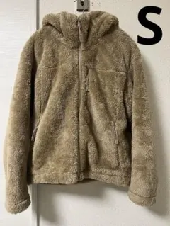 【美品】ユニクロ　防風ファーリーフリースフルジップパーカー　S