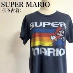 スーパーマリオ 任天堂 Nintendo レインボープリントTシャツ ゲームTのサムネイル