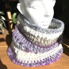 ★一点物★ハンドメイド　手編み　スヌード　マフラー　ネックウォーマー