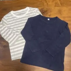 無印良品キッズ100長袖カットソー2枚セット　まとめ買い