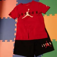 JORDAN レッド Tシャツ ショートパンツ セット S