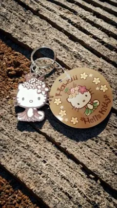 ハローキティ ハワイ風アクリルキーホルダー
