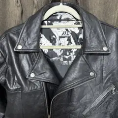 ブラック レザー ダブルライダースジャケット ビンテージ