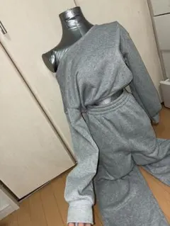 美ラインスウェット上下セットアップ