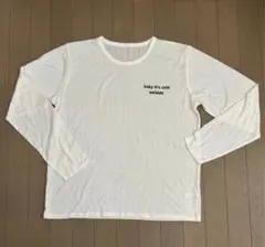 ピーチジョン　男女兼用　ロンT オフホワイト　新品未使用品　タグなしのサムネイル