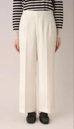 UNTITLED ストレッチワイドパンツ 白 Mサイズ