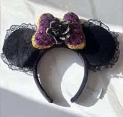 【美品】ディズニー　ハロウィン　カチューシャ　ミニー　香港ディズニー　hkd