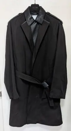 130万 23AW ボッテガベネタ ドッキング レイヤード レザートレンチコートのサムネイル