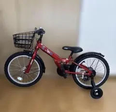 美品⭐︎Jeep 子供用自転車 赤 前カゴ付き⭐︎JEEPキッズ自転車 Jeep 子供用自転車 赤 前バスケット付き Jeep 子供用自転車 赤 前