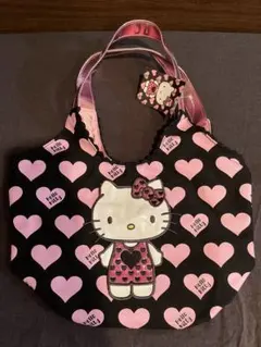 ハローキティ ギャルキティ トートバッグ ハート柄 2010年 サンリオ 非売品
