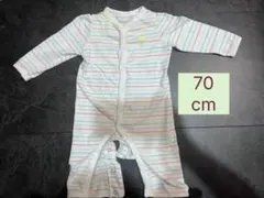 ストライプ柄ロンパース 70cm