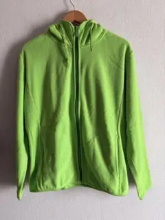 ☦*️様 【美品】ユニクロ マイクロフリース フルジップパーカー XL 明るい緑