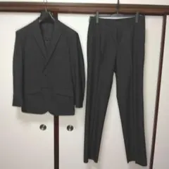 【未使用】黒×グレー ストライプ AB4 ビジネススーツ