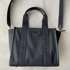 美品 KateSpade キップスモール 2WAY トートバッグ ショルダー 黒