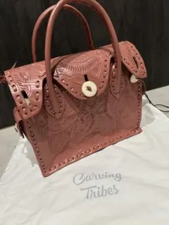 美品☆Carving Tribes レザーハンドバッグ - メルカリ