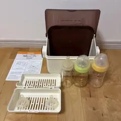 combi除菌じょーず　（数回使用）＋　哺乳瓶3本セット（3週間ほど使用）