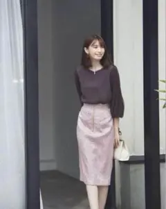 【JUSGLITTY】ジャガードタイトスカート