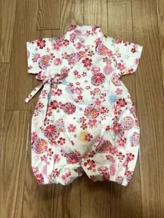 ベビー甚平　甚平ロンパース　女の子　50-60㎝