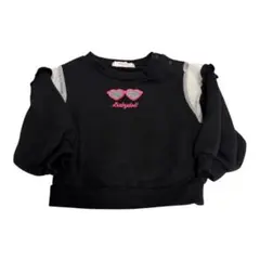 BABYDOLL トレーナー 80 黒 ハート ロゴ
