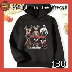 99ナイトインザフォレスト ロブロックス パーカー しかたくさん 黒 130