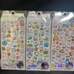 3D ネズミ　うさぎ　コアラ　うるちゅるシール 3枚