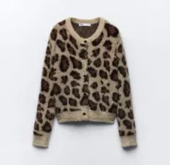 ZARA レオパード柄 カーディガン Sサイズ
