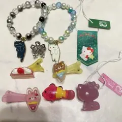子供用 アクセサリー キティ 髪留め ヘアクリップ ブレスレット